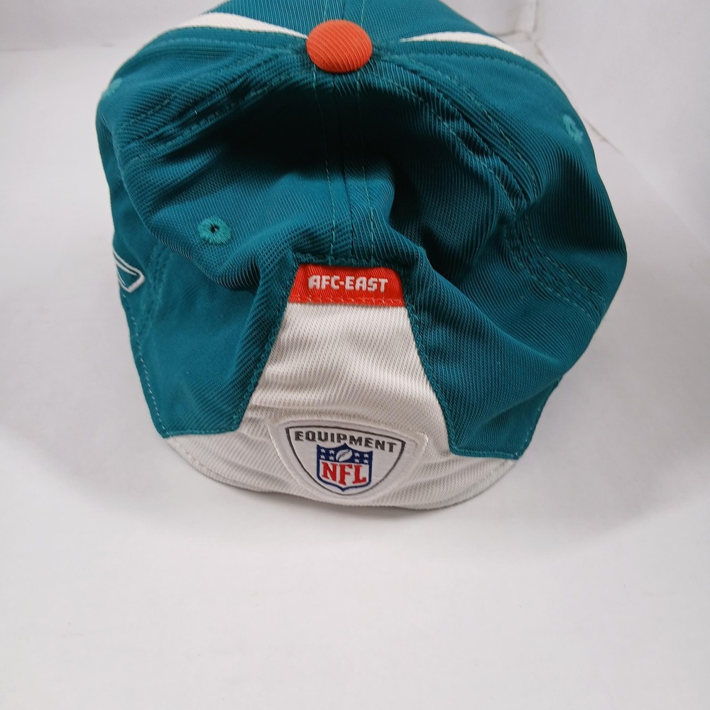 Miami Dolphins Hat Cap Fitted Mens Large NFL Football Official Sideline Reebok‎ - Picture 3 of 6